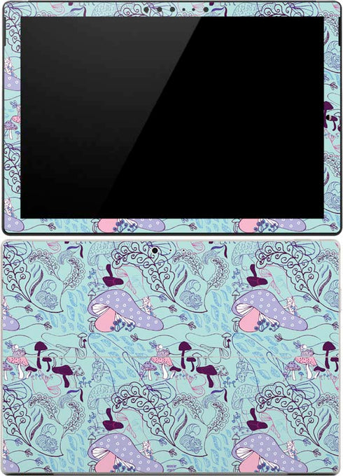Disney Alice in Wonderland (animated) Mushrooms Print Pattern Surface Pro 4 Skin